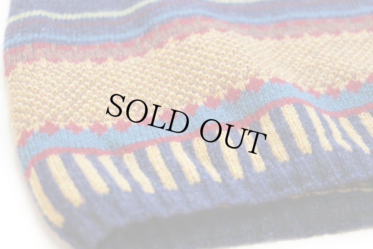 画像6: 90s イタリア製 BENETTONベネトン フェアアイル柄 ウールニット セーター S (6)