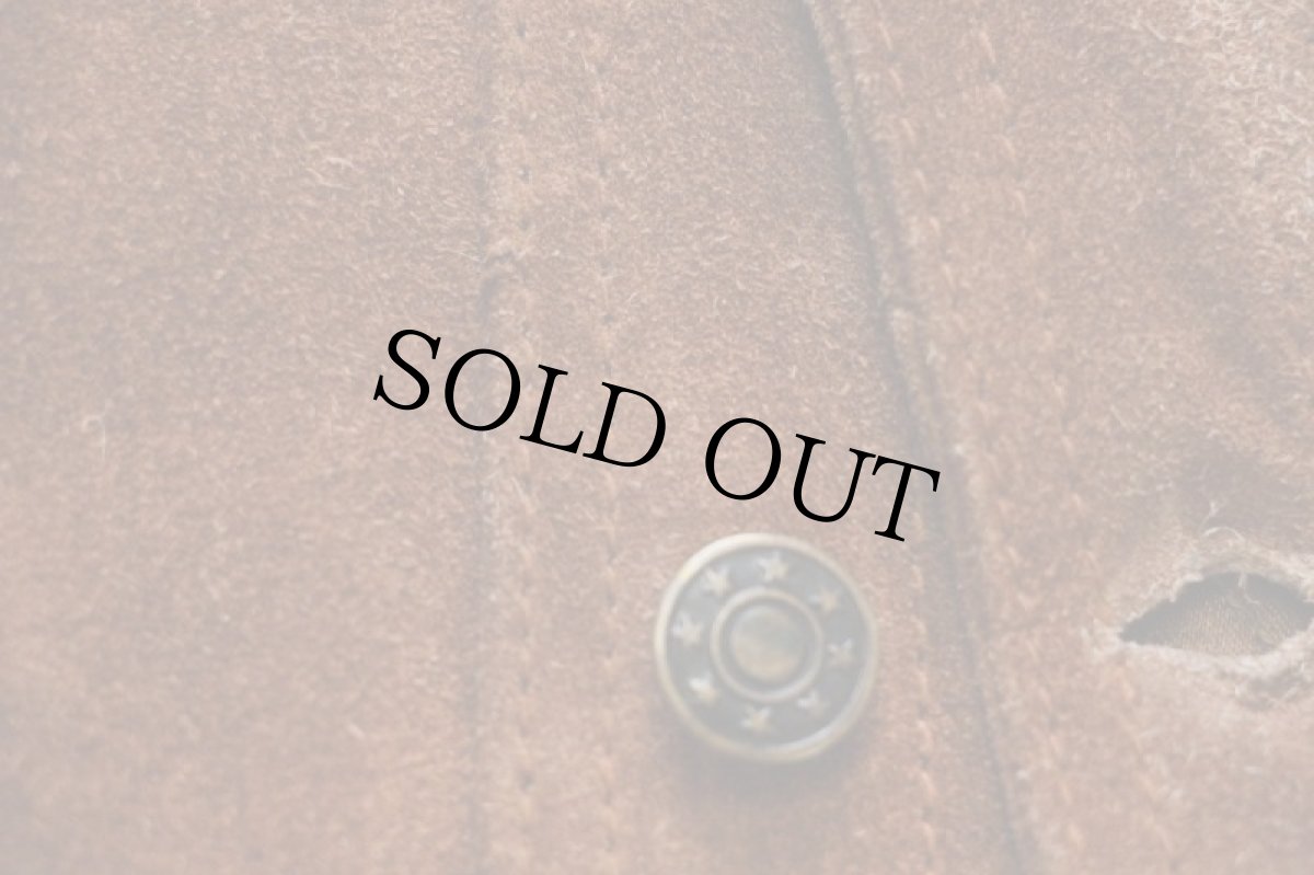 画像6: 90s NEXT サードタイプ キルティングライナー スエード レザージャケット 4ポケット 茶 (6)