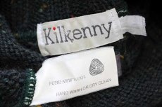 画像4: Kilkenny ロールネック ケーブル編み ネップ入り ウールニット セーター 深緑 ミックス★フィッシャーマン (4)