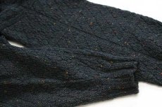 画像6: Kilkenny ロールネック ケーブル編み ネップ入り ウールニット セーター 深緑 ミックス★フィッシャーマン (6)