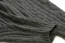 画像6: JAMES ROBINSON ケーブル編み ウールニット セーター オリーブ XL★フィッシャーマン (6)
