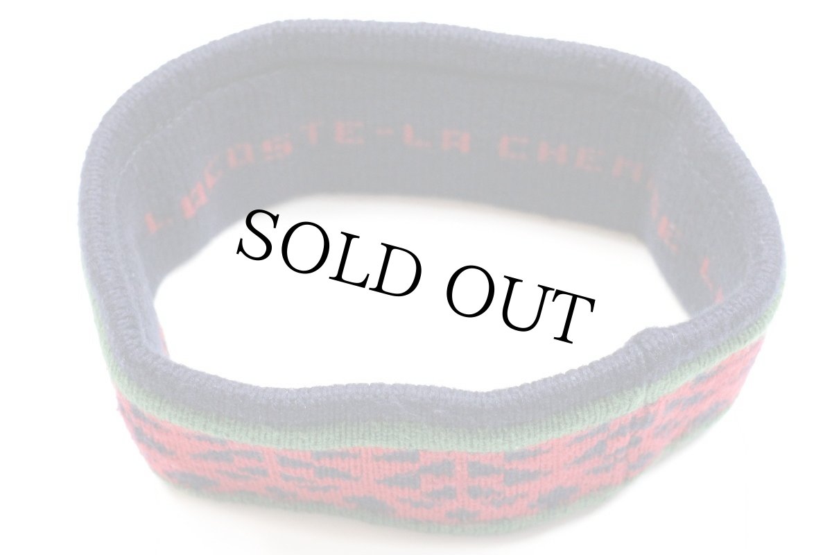 画像5: 70s フランス製 LACOSTEラコステ フェアアイル柄 アクリルニット ヘッドバンド★ヘアバンド (5)