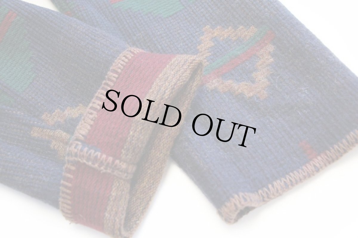 画像6: 00s WOOLRICH JOHN RICH AND BROS ウールリッチ ネイティブ柄 リバーシブル ロング ウール ブランケット コート (6)