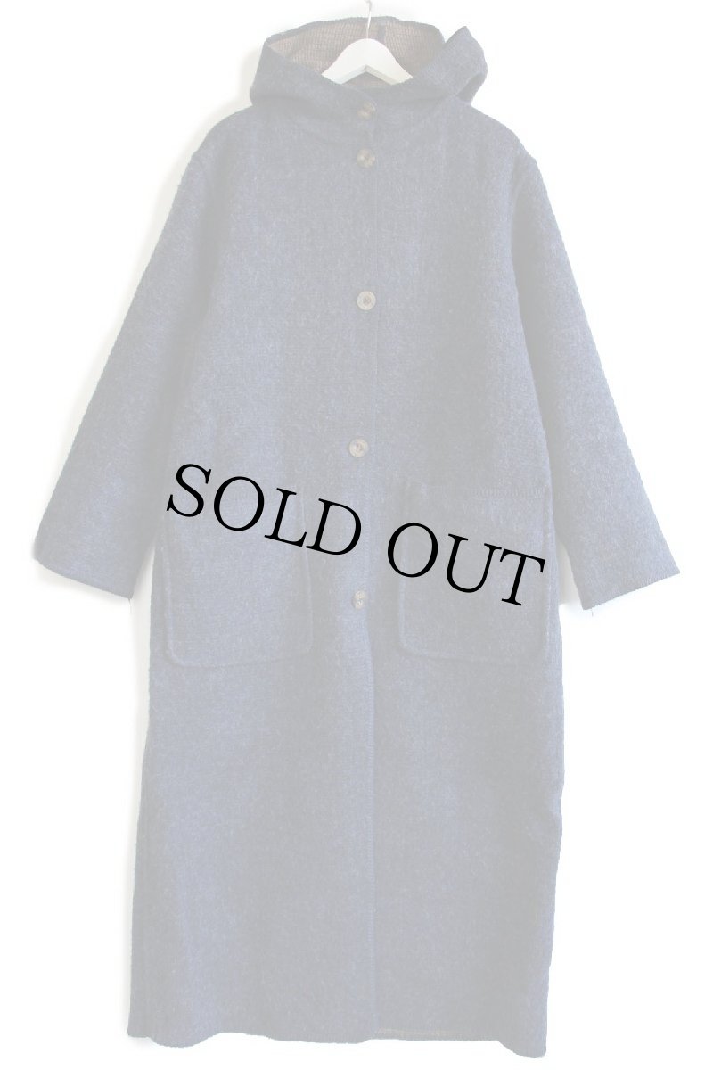 画像7: 00s WOOLRICH JOHN RICH AND BROS ウールリッチ 無地 リバーシブル ロング ウール ブランケット コート (7)