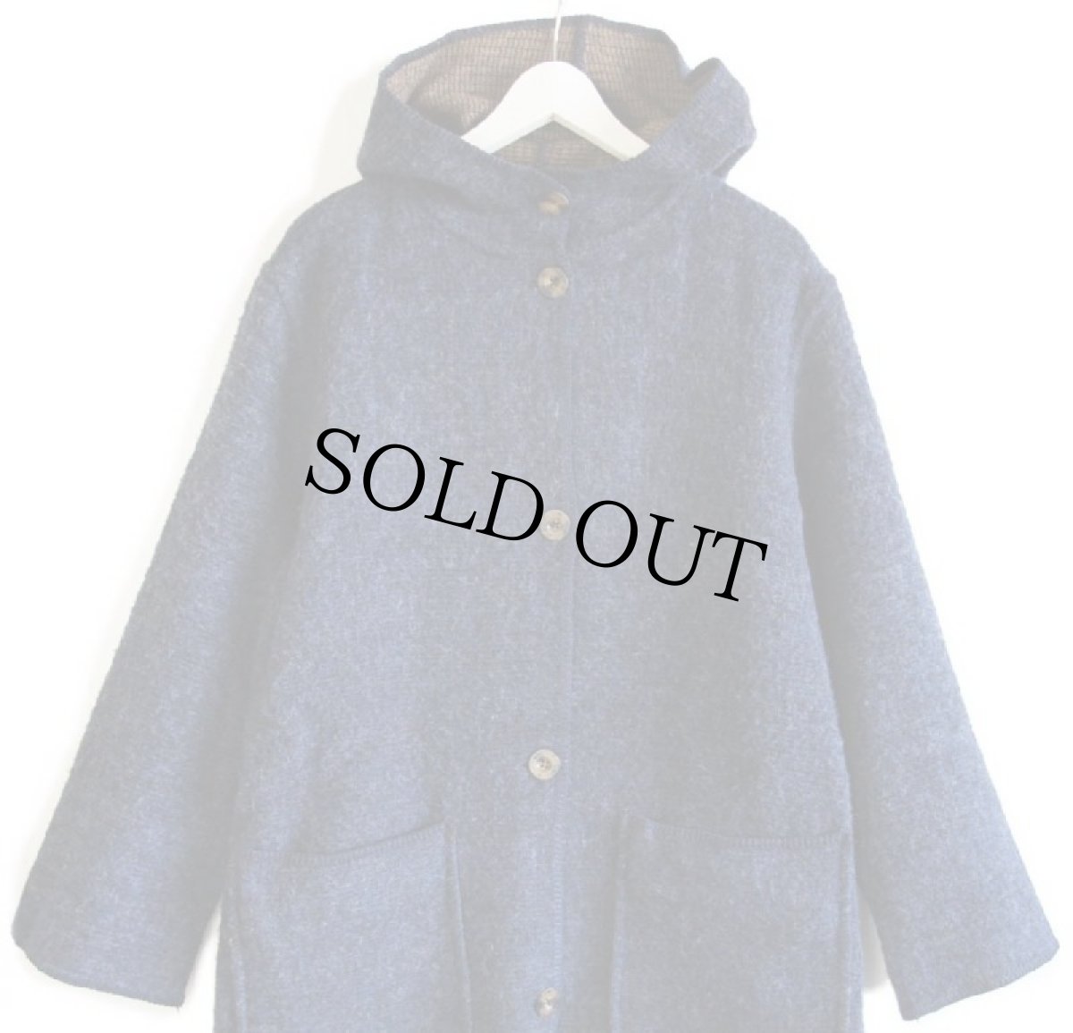 画像6: 00s WOOLRICH JOHN RICH AND BROS ウールリッチ 無地 リバーシブル ロング ウール ブランケット コート (6)