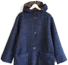 画像6: 00s WOOLRICH JOHN RICH AND BROS ウールリッチ 無地 リバーシブル ロング ウール ブランケット コート (6)