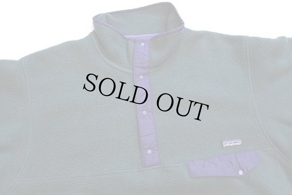 画像3: 90s USA製 patagoniaパタゴニア フリース スナップT 深緑 M (3)