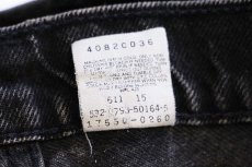 画像8: 90s USA製 Levi'sリーバイス 550 ブラック デニムパンツ 5 M★165 (8)