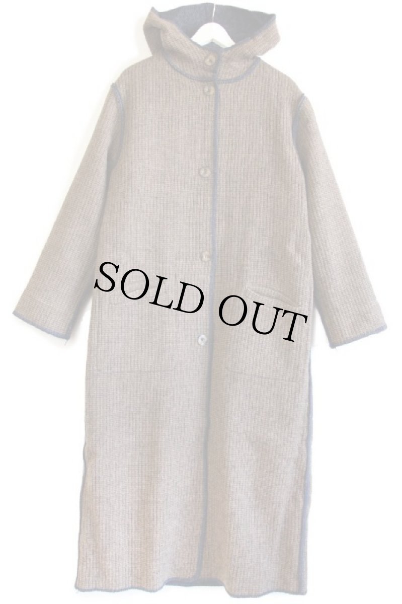 画像2: 00s WOOLRICH JOHN RICH AND BROS ウールリッチ 無地 リバーシブル ロング ウール ブランケット コート (2)