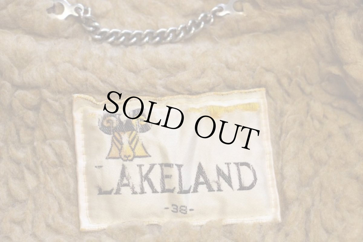 画像4: 60s LAKELAND ボアライナー 総柄 ゴブラン織り コート 38 (4)