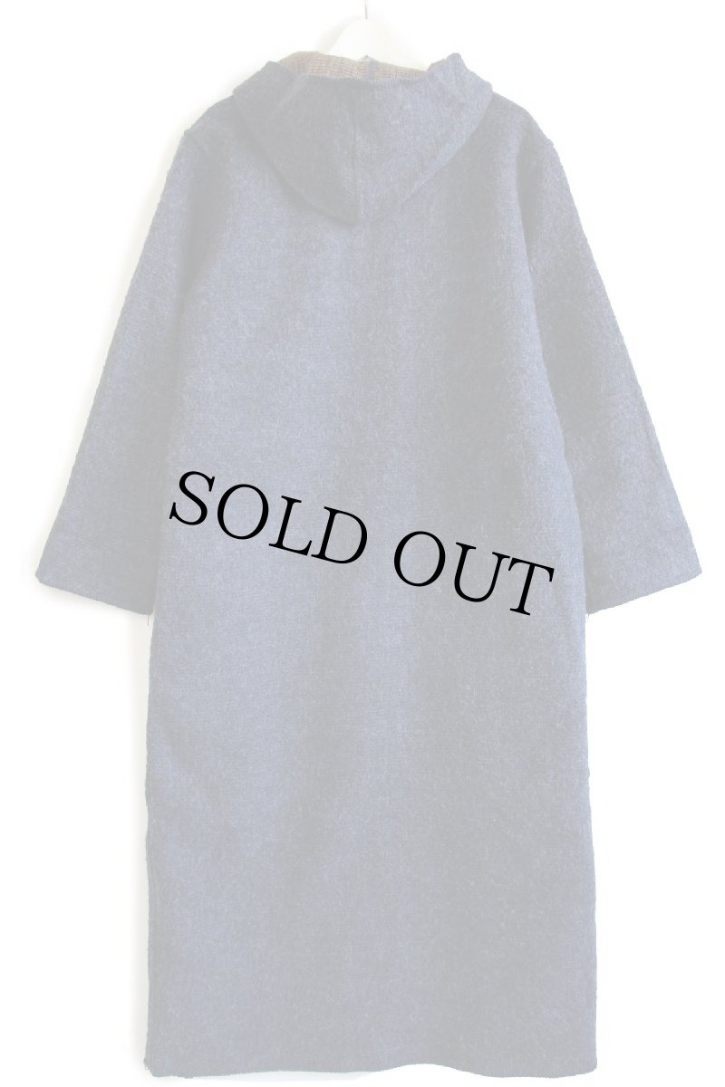 画像8: 00s WOOLRICH JOHN RICH AND BROS ウールリッチ 無地 リバーシブル ロング ウール ブランケット コート (8)