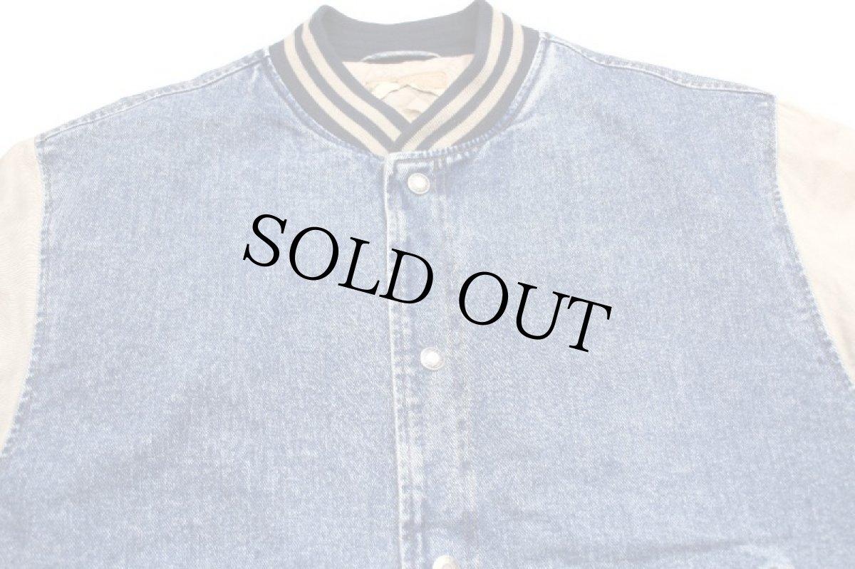 画像3: 90s GAPギャップ キルティングライナー コットン×デニムスタジャン L (3)