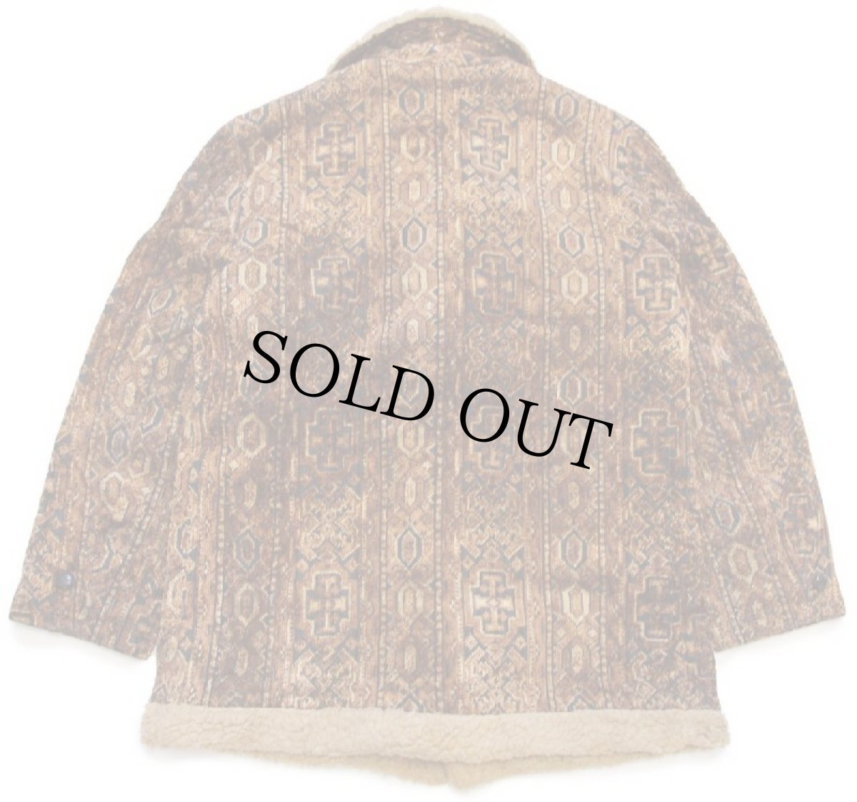 画像2: 60s LAKELAND ボアライナー 総柄 ゴブラン織り コート 38 (2)