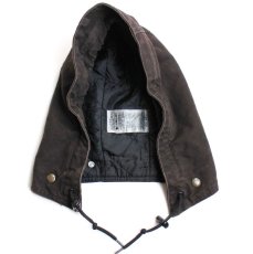 画像3: メキシコ製 carharttカーハート ARCTIC HOOD キルティングライナー ダックフード 焦げ茶 (3)