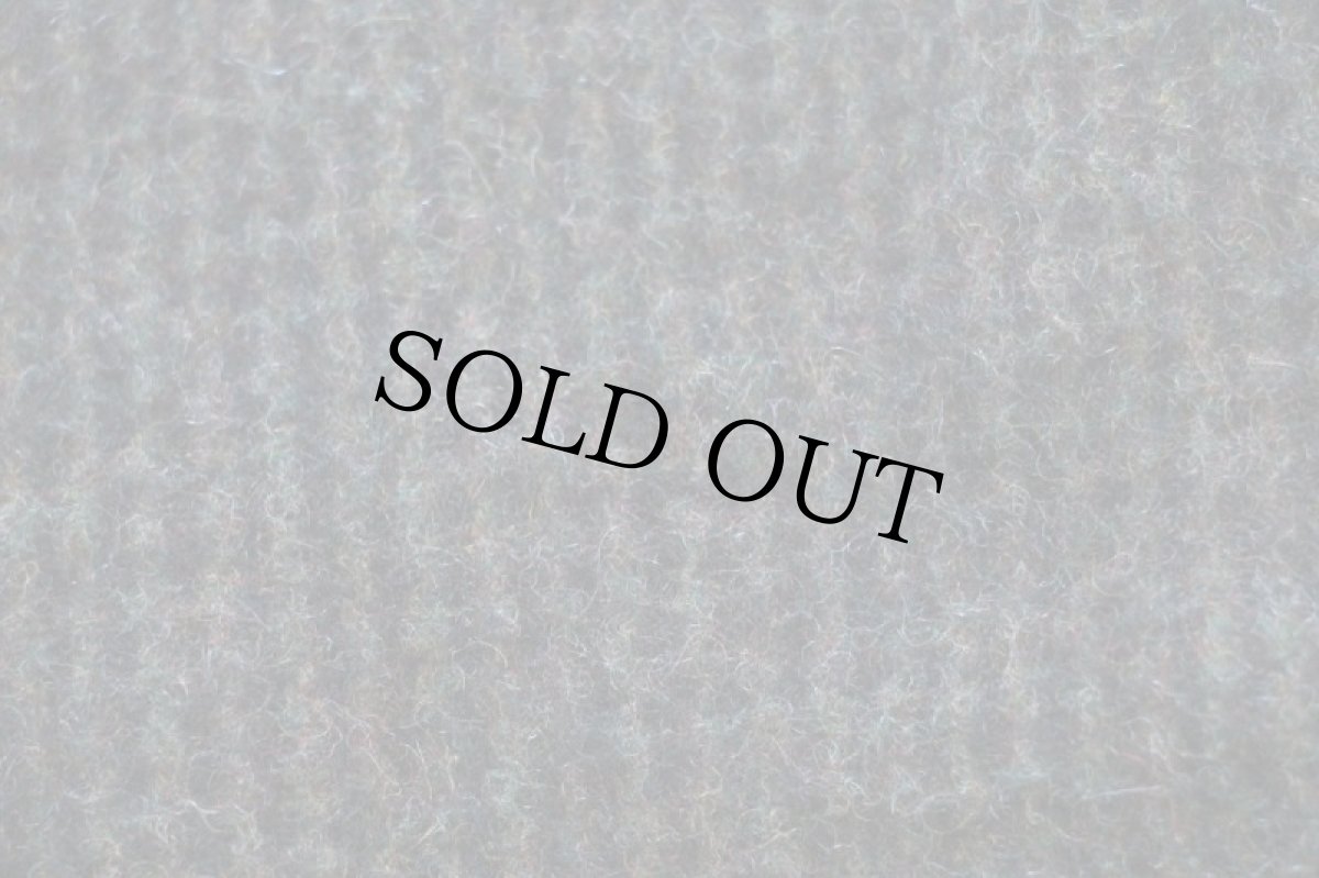 画像8: 90s USA製 Woolrichウールリッチ エルボーパッチ付き ロング ウール ブランケット コート グリーン ミックス S (8)