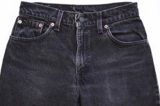 画像4: 90s USA製 Levi'sリーバイス 550 ブラック デニムパンツ 5 M★165 (4)