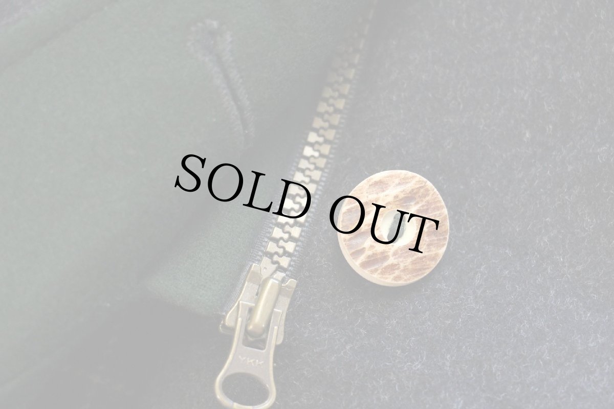 画像7: allwerk 鹿角ボタン チロリアン ウール×カシミヤ ステンカラーコート 黒 46 (7)