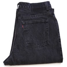 画像1: 90s USA製 Levi'sリーバイス 550 ブラック デニムパンツ 16 W M★164 (1)