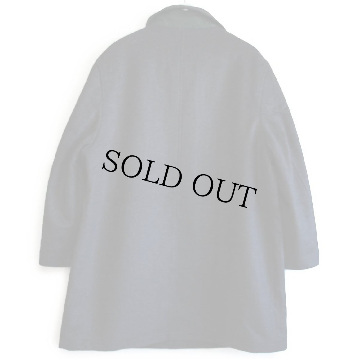 画像2: allwerk 鹿角ボタン チロリアン ウール×カシミヤ ステンカラーコート 黒 46 (2)