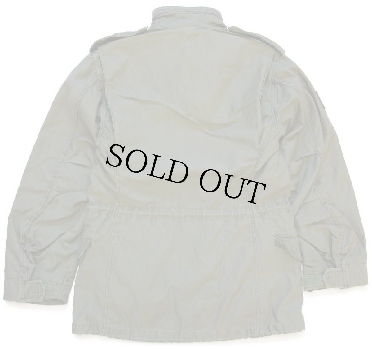 画像2: 80s USA製 ALPHAアルファ U.S.ARMY 星条旗 パッチ付き M-65 フィールドジャケット オリーブグリーン XS-R (2)