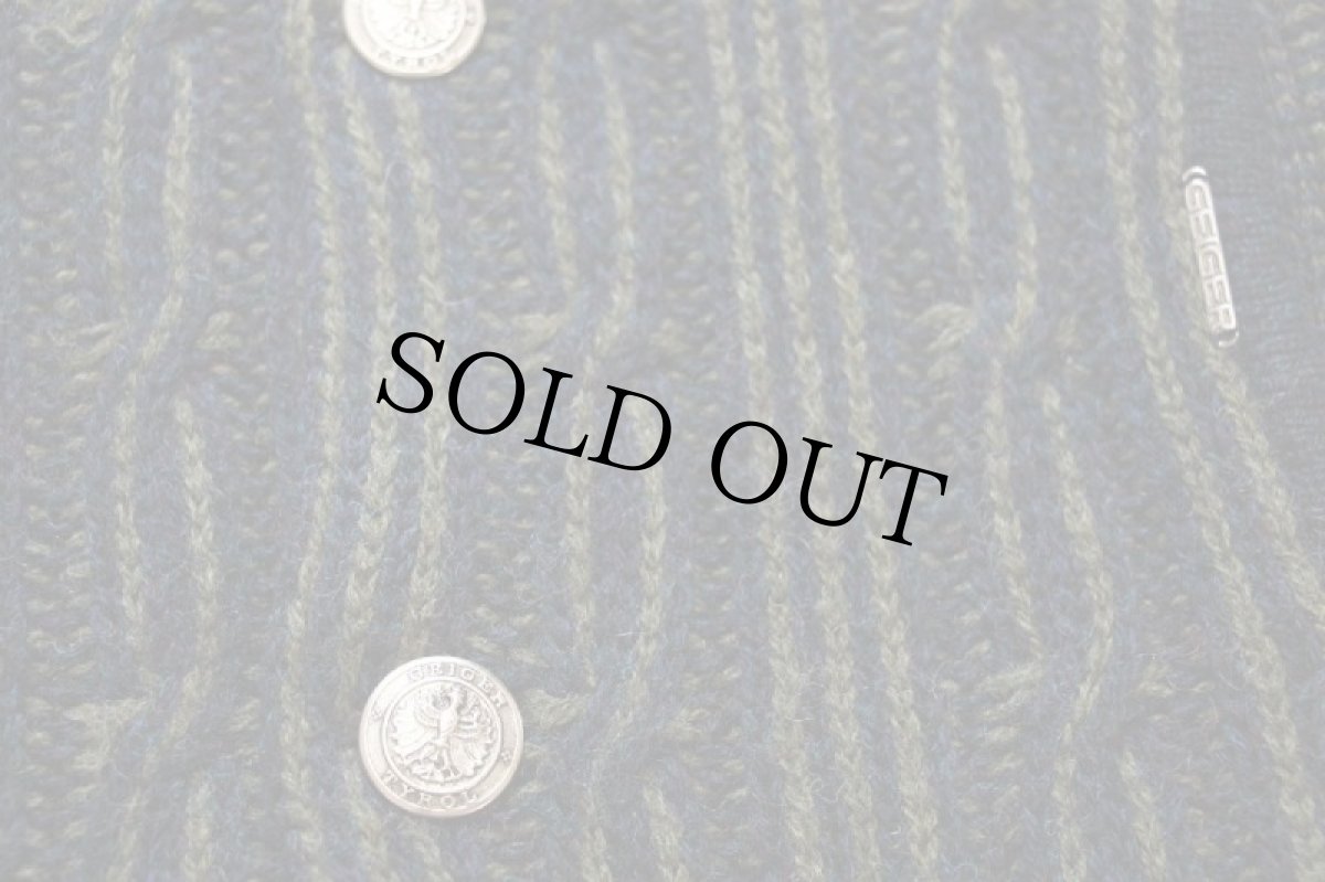 画像5: GEIGER 編み柄 チロリアン ウールニット カーディガン (5)