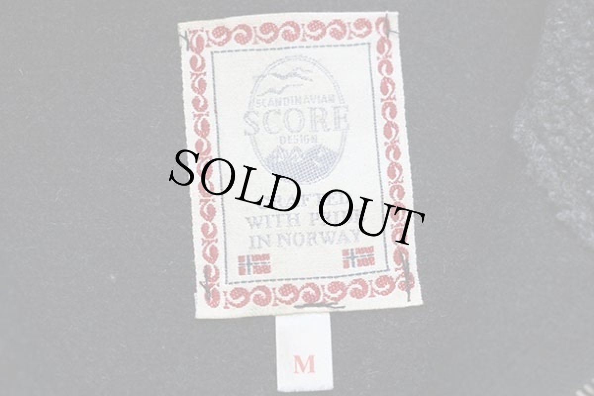 画像4: ノルウェー製 SCANDINAVIAN SCORE DESIGN ノルディック柄 切り替え ハーフジップ プルオーバー ウールニット セーター (4)