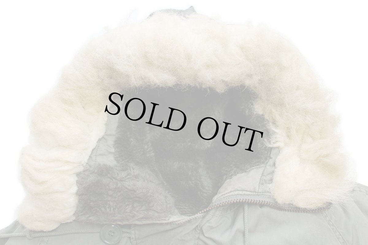 画像3: 80s 米軍 USAF N-3B フライトジャケット セージグリーン L (3)