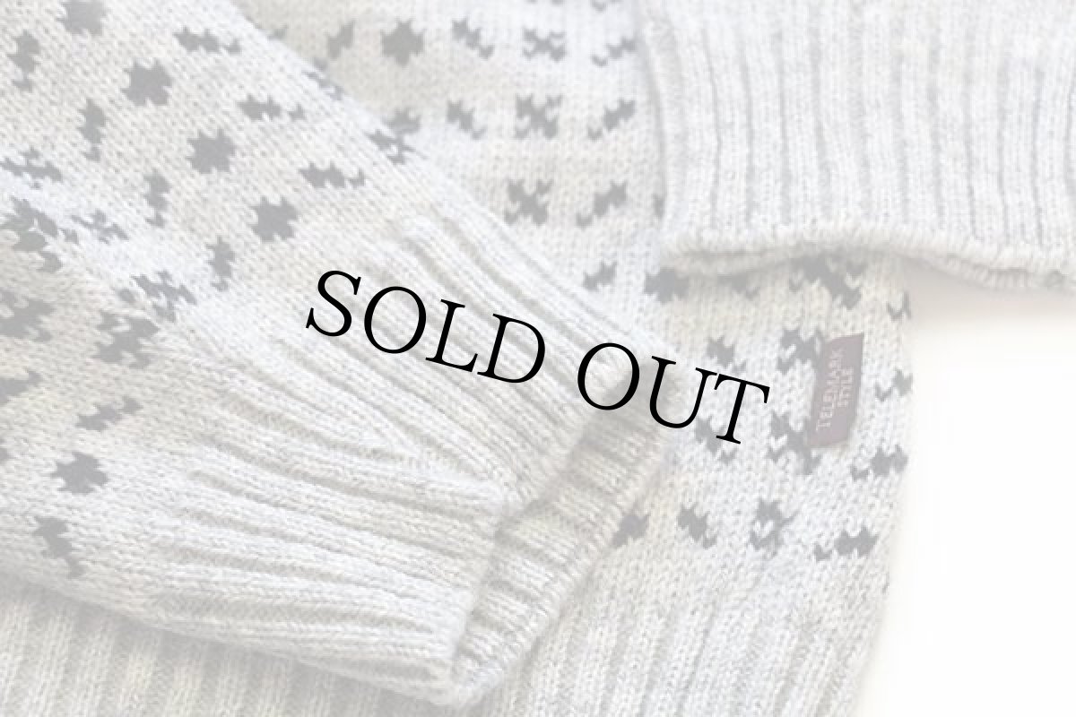 画像6: ノルウェー製 TELEMARK STYLE BY SKJAEVELAND ノルディック柄 チロリアンテープ プルオーバー ウールニット セーター (6)