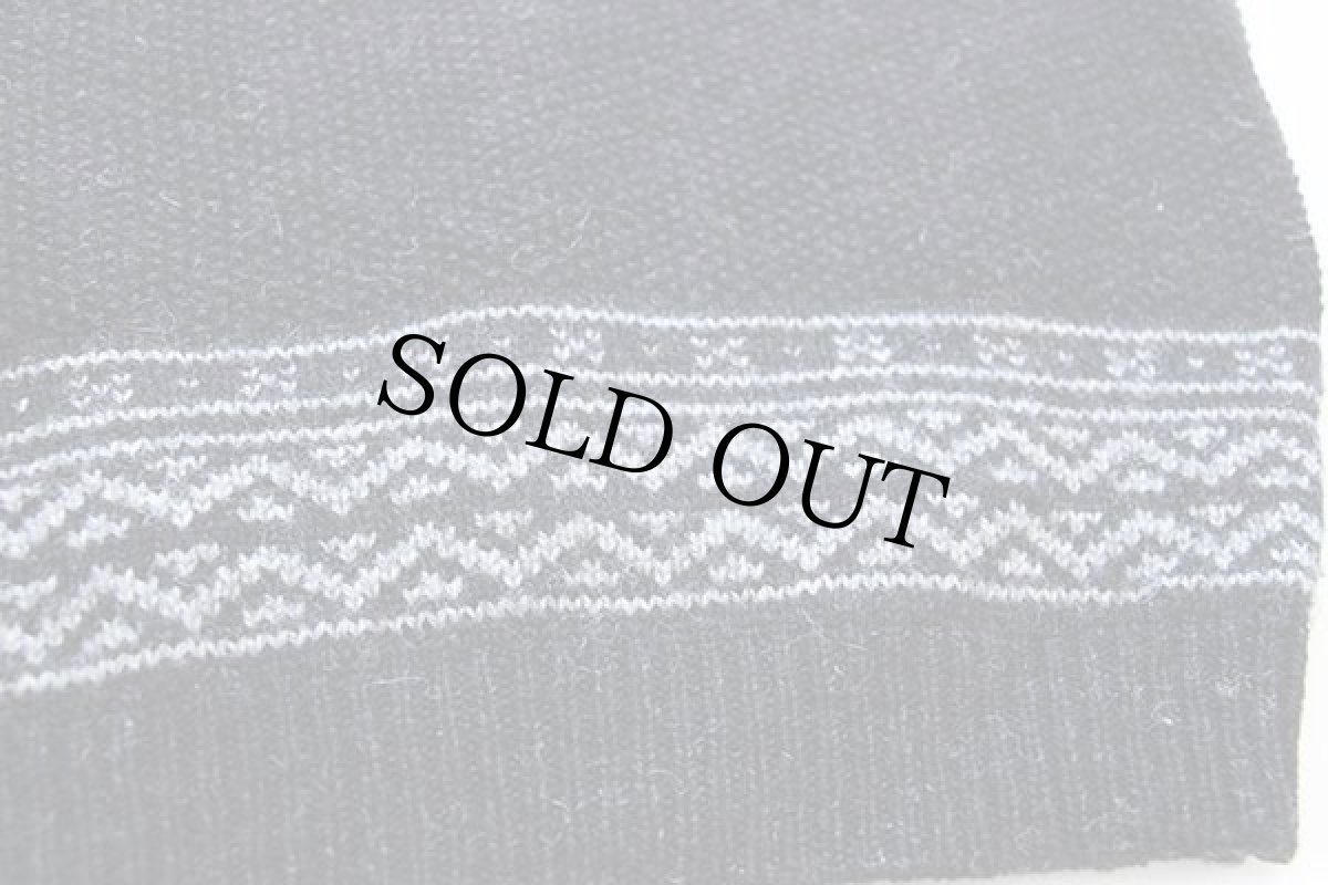 画像6: ノルウェー製 SCANDINAVIAN SCORE DESIGN ノルディック柄 切り替え ハーフジップ プルオーバー ウールニット セーター (6)