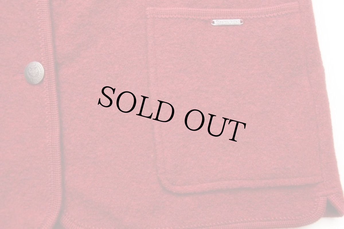 画像6: オーストリア製 GIESSWEIN チロリアン ボイルドウール ベスト レッド 38 (6)