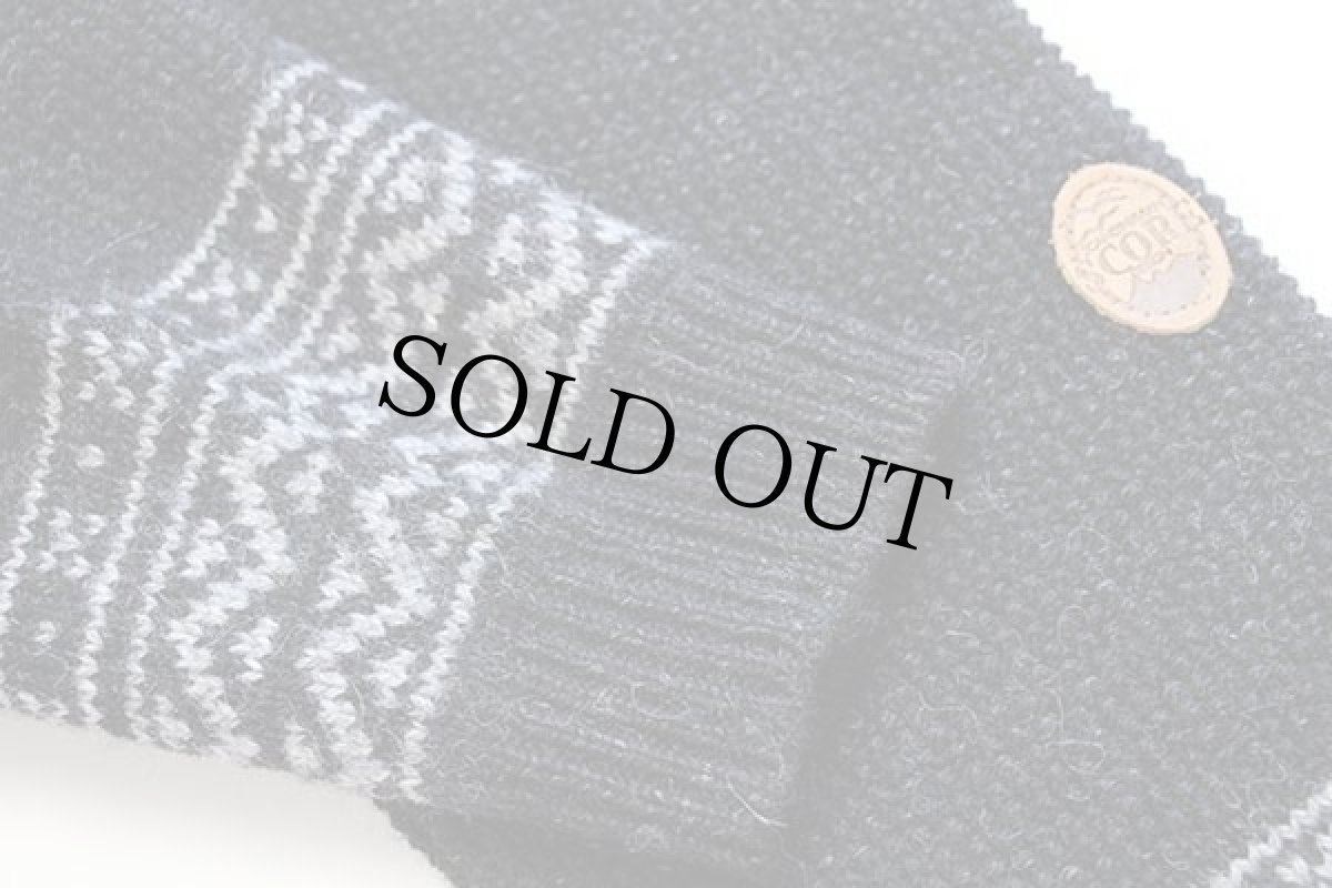 画像7: ノルウェー製 SCANDINAVIAN SCORE DESIGN ノルディック柄 切り替え ハーフジップ プルオーバー ウールニット セーター (7)