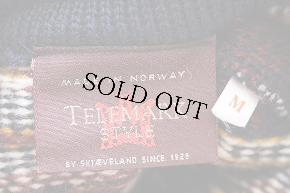 画像4: ノルウェー製 TELEMARK STYLE BY SKJAEVELAND ノルディック柄 ウールニット セーター (4)