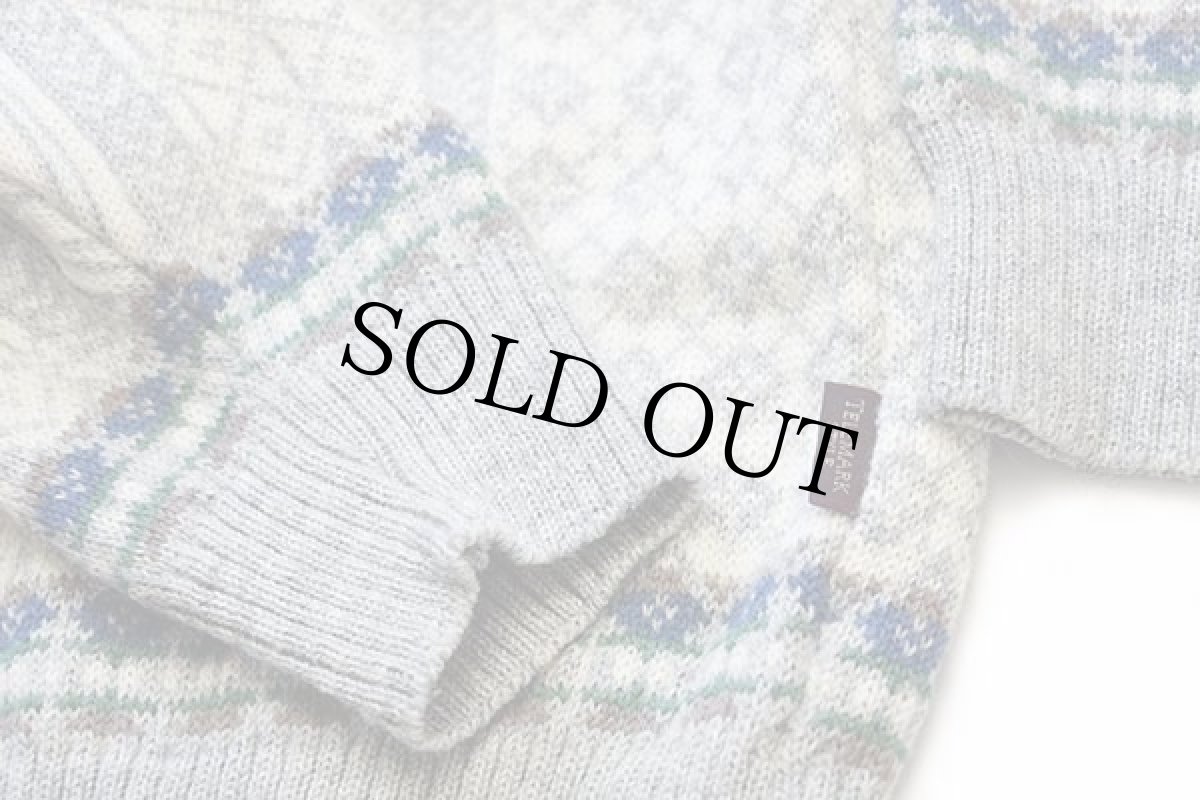 画像6: ノルウェー製 TELEMARK STYLE BY SKJAEVELAND 鹿柄 ノルディック柄 チロリアンテープ プルオーバー ウールニット セーター (6)