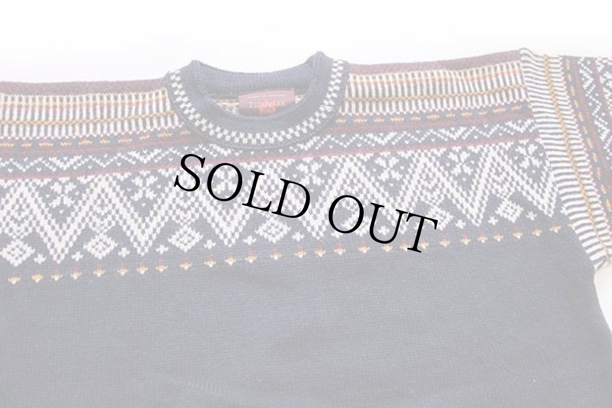 画像3: ノルウェー製 TELEMARK STYLE BY SKJAEVELAND ノルディック柄 ウールニット セーター (3)