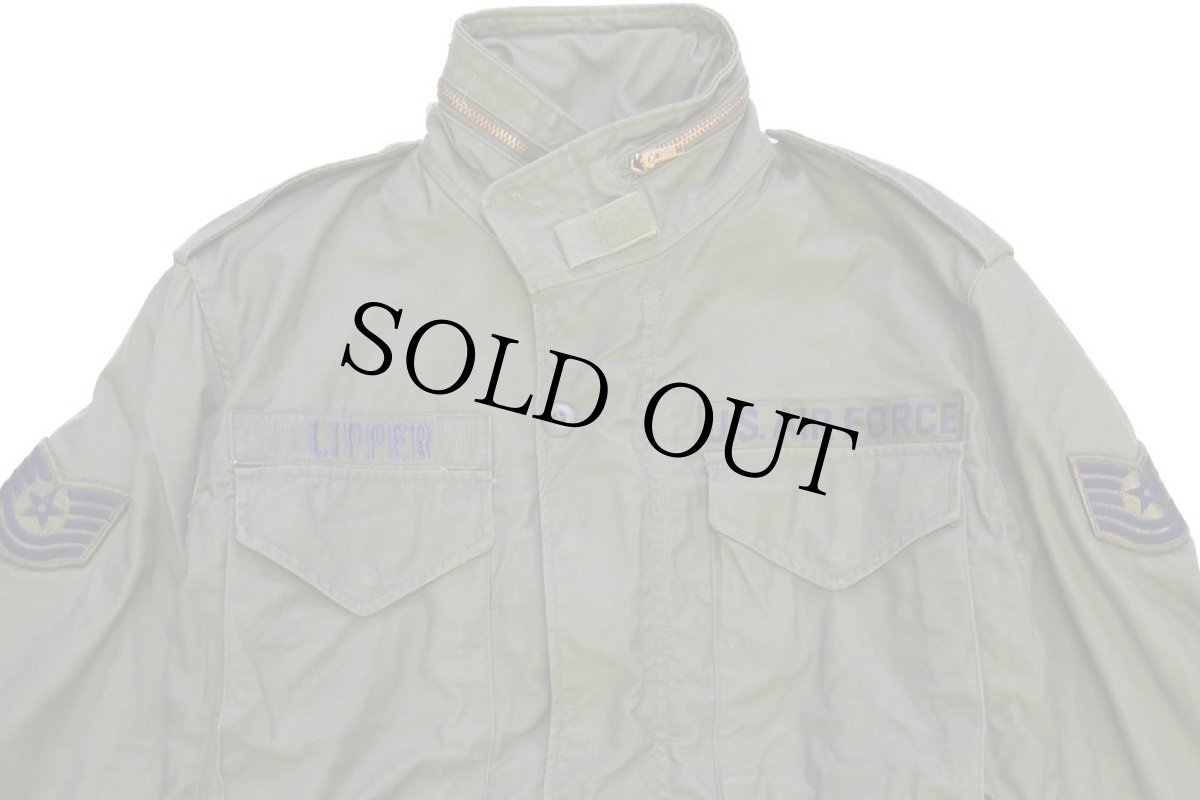 画像3: 70s 米軍 U.S.AIR FORCE パッチ付き M-65 フィールドジャケット オリーブグリーン S-XS (3)