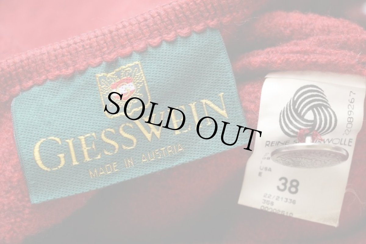 画像4: オーストリア製 GIESSWEIN チロリアン ボイルドウール ベスト レッド 38 (4)