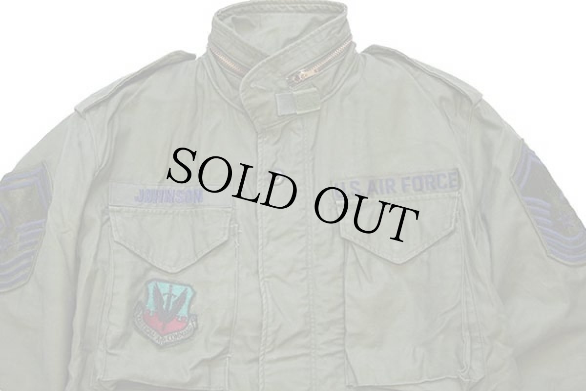 画像3: 70s 米軍 U.S.AIR FORCE パッチ付き M-65 フィールドジャケット オリーブグリーン S-R (3)