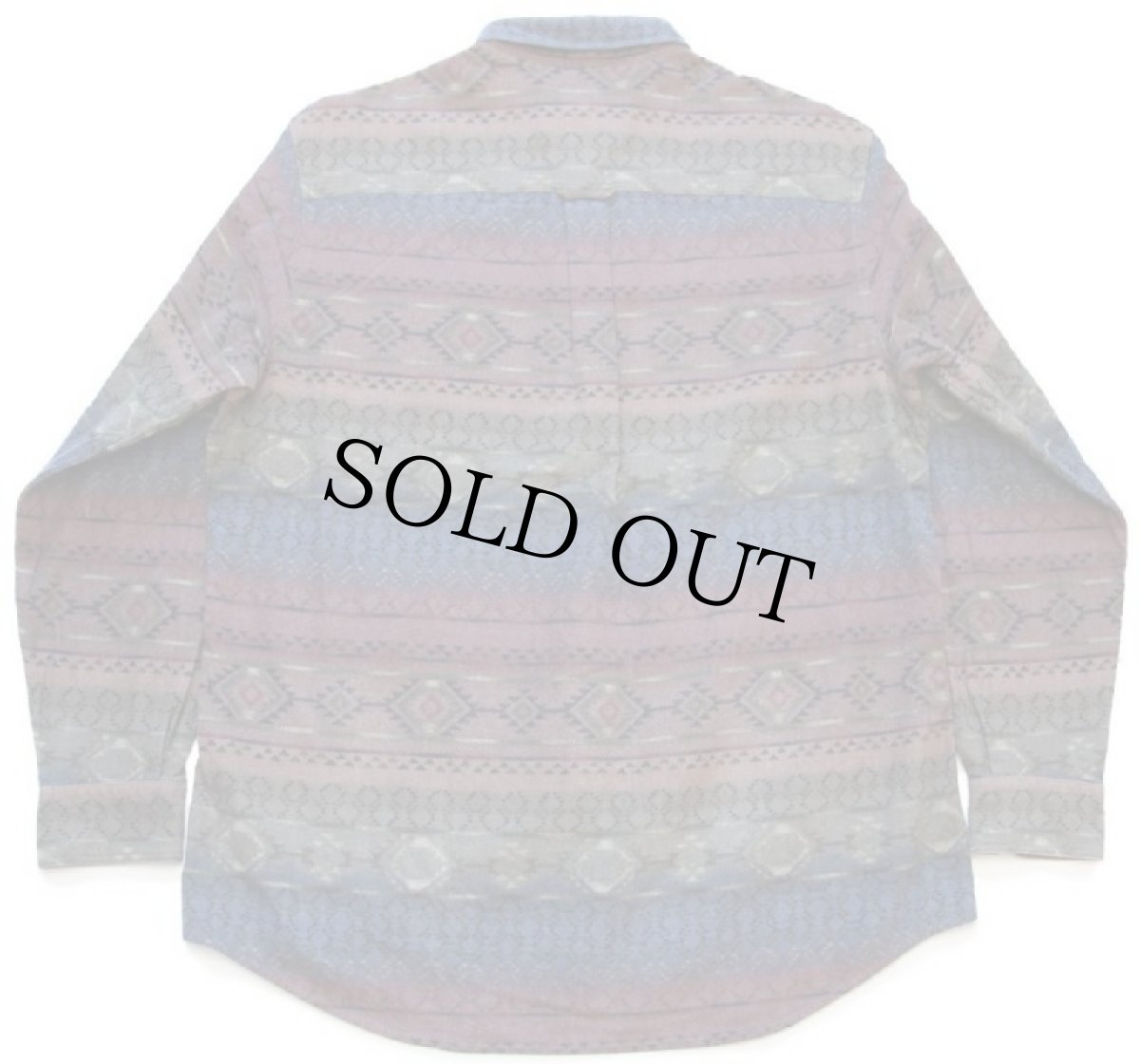 画像2: 00s WOOLRICH JOHN RICH&BROS ウールリッチ フォークロア柄 ボタンダウン コットン シャモアクロスシャツ L (2)