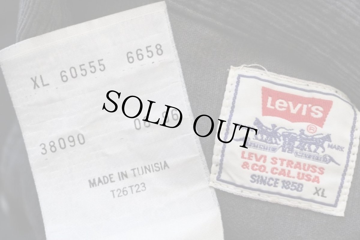 画像4: 90s Levi'sリーバイス コットン コーデュロイ ウエスタンシャツ 黒 XL★ユーロ (4)