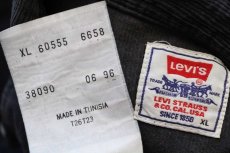 画像4: 90s Levi'sリーバイス コットン コーデュロイ ウエスタンシャツ 黒 XL★ユーロ (4)