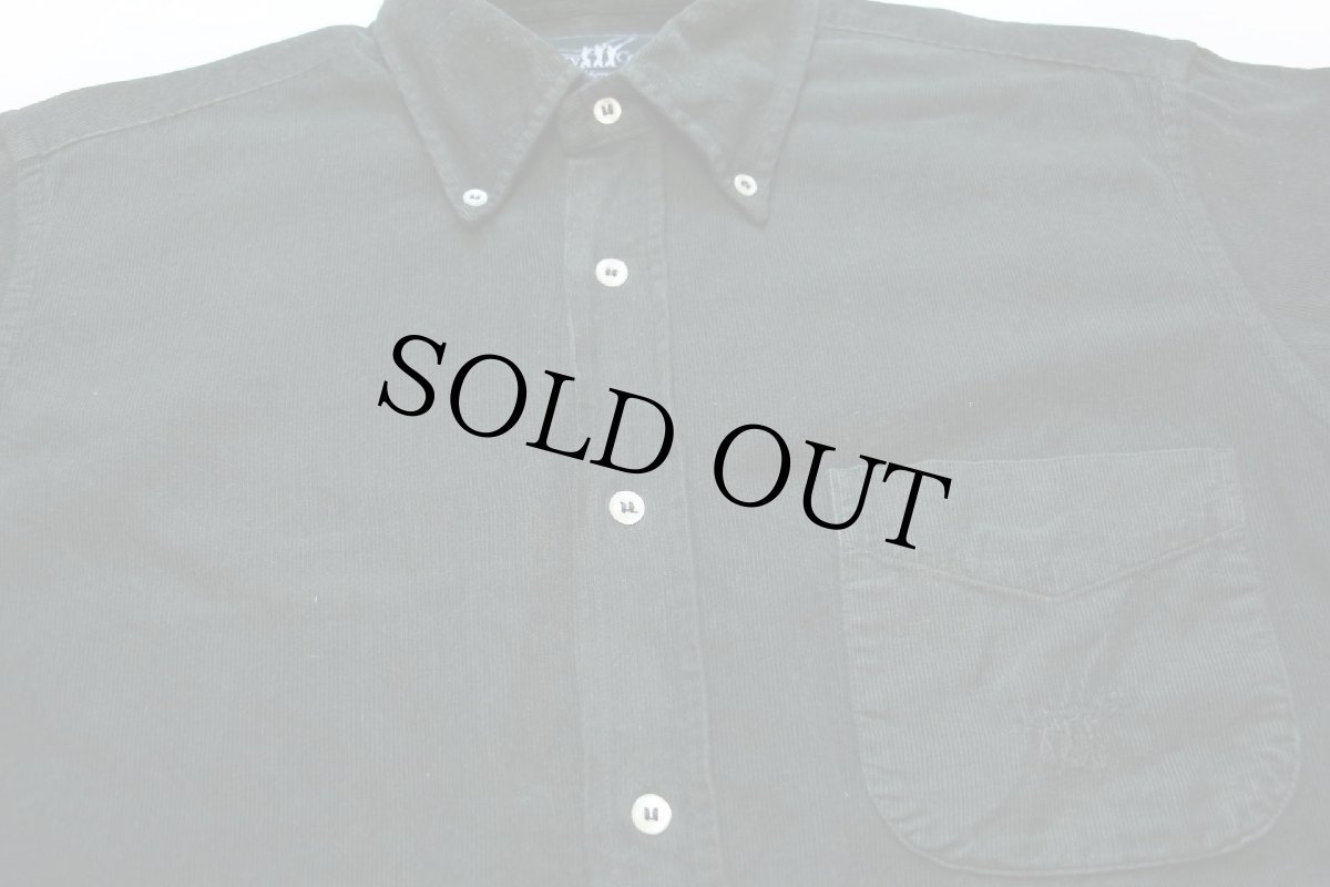 画像3: 90s Henry Cotton's 三点留め ボタンダウン コットン コーデュロイシャツ 濃緑 15.5 (3)