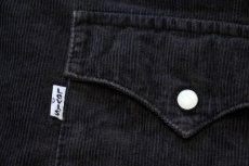 画像5: 90s Levi'sリーバイス コットン コーデュロイ ウエスタンシャツ 黒 XL★ユーロ (5)