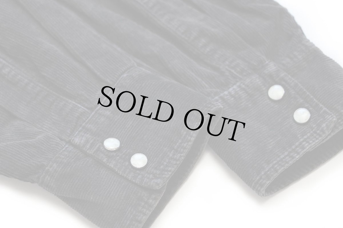 画像6: 90s Levi'sリーバイス コットン コーデュロイ ウエスタンシャツ 黒 XL★ユーロ (6)