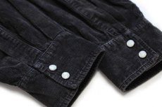 画像6: 90s Levi'sリーバイス コットン コーデュロイ ウエスタンシャツ 黒 XL★ユーロ (6)