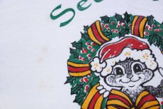 画像5: 80s USA製 Season's Greetings クリスマス リーフ スウェット 白 XL (5)