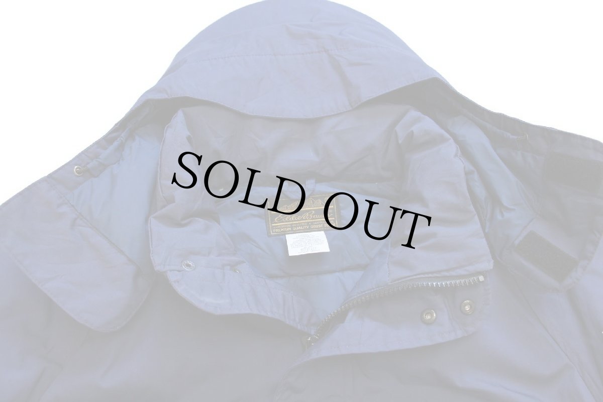 画像4: 80s USA製 EddieBauerエディーバウアー フード付き ダウンジャケット 紺 L★パーカー (4)