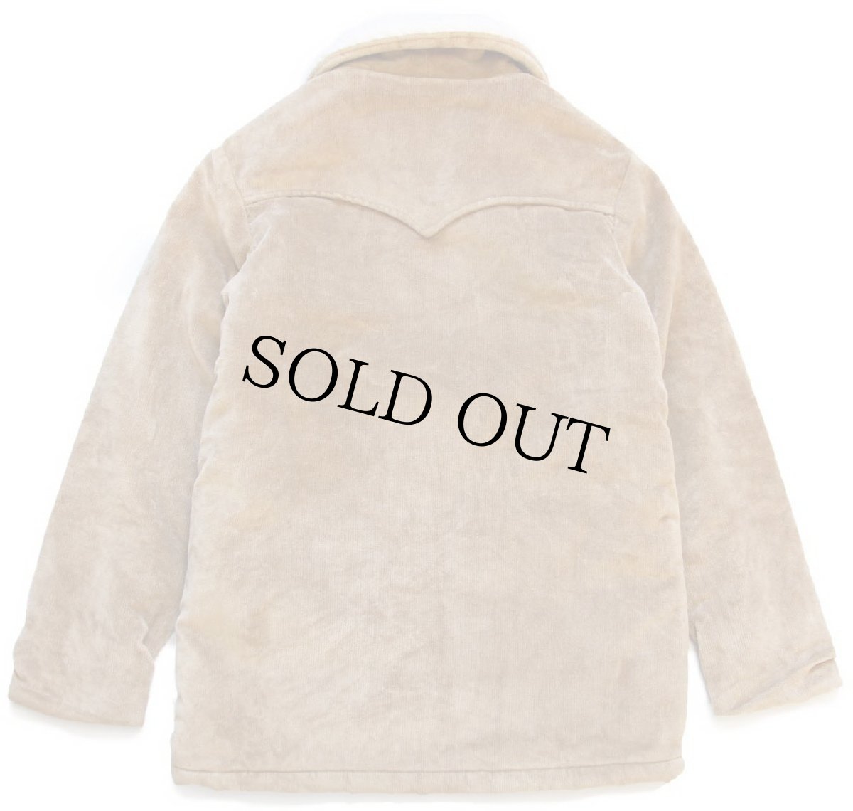 画像2: 70s USA製 William Barry ボアライナー コーデュロイ ランチコート 薄茶 20 (2)