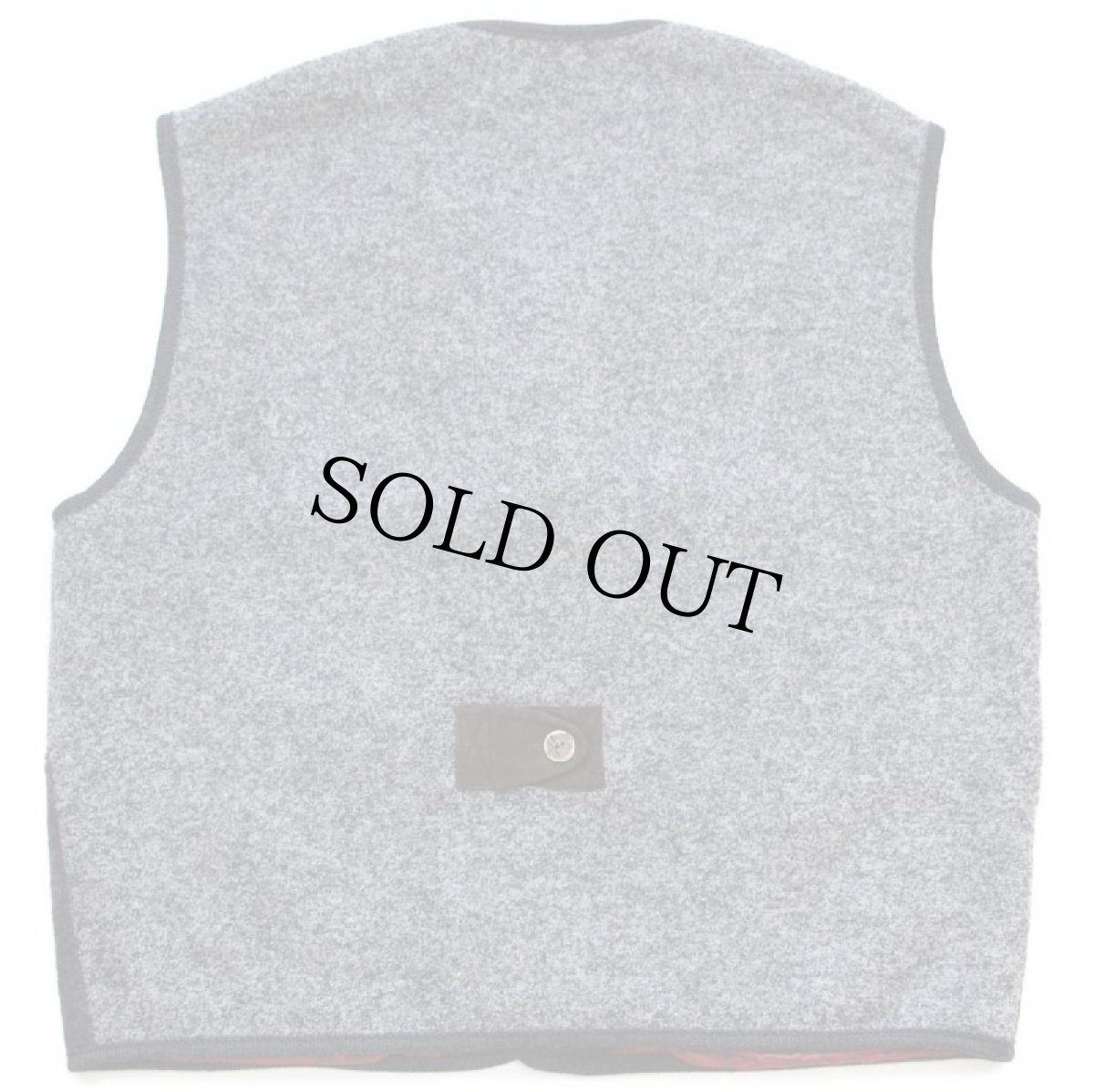 画像2: オーストリア製 STEINBOCK ツートン 切り替え 鹿角&メタルボタン チロリアン ボイルドウール ベスト ごま塩×グレー 56 (2)