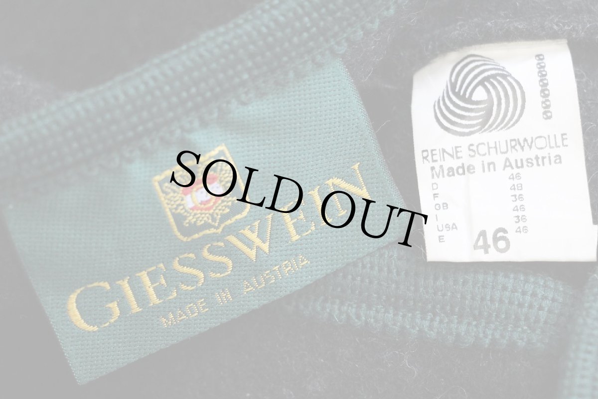 画像4: オーストリア製 GIESSWEIN チロリアン ボイルドウール ベスト チャコールグレー 46 (4)