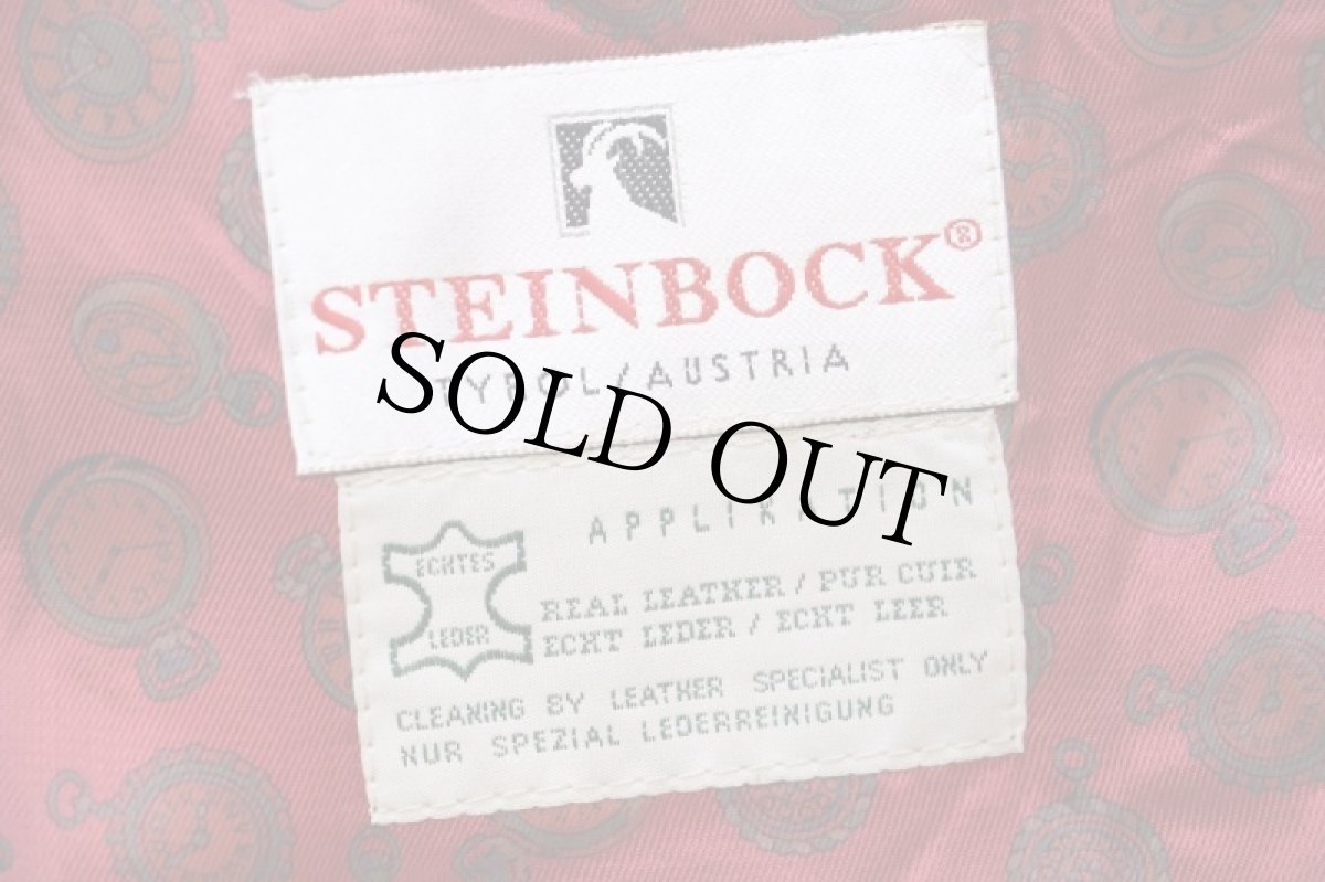 画像4: オーストリア製 STEINBOCK ツートン 切り替え 鹿角&メタルボタン チロリアン ボイルドウール ベスト ごま塩×グレー 56 (4)